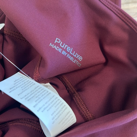 NWT- Fabletics HW Crossover Flare -MERLOT (32”) REGULAR INSEAM - Picture 6 of 12